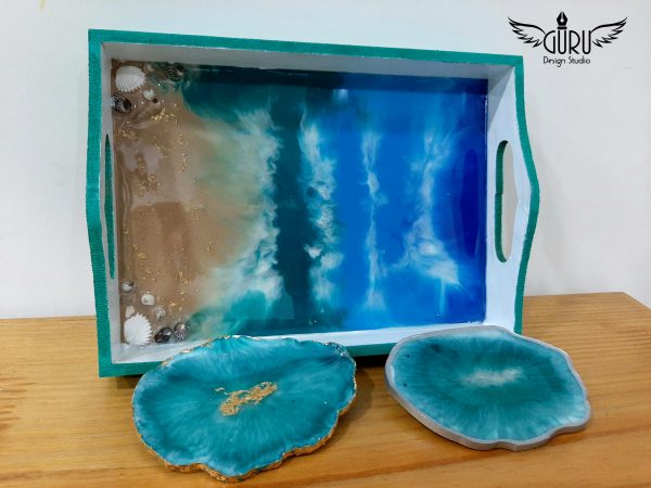 Resin Tray-Ocean Art